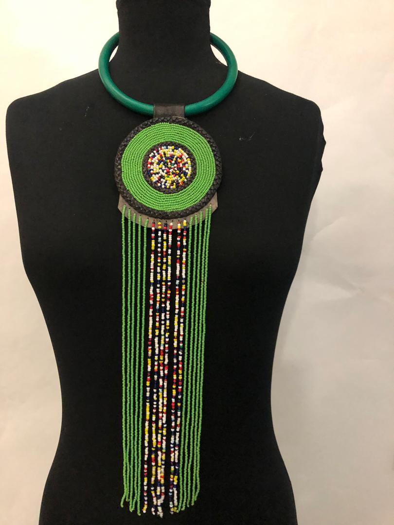 Leather One-Step Bead Necklace