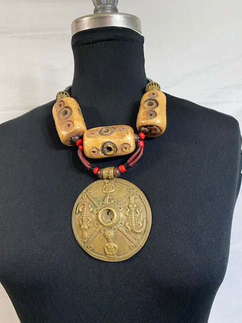 Vintage Ethnic Bronze Necklace