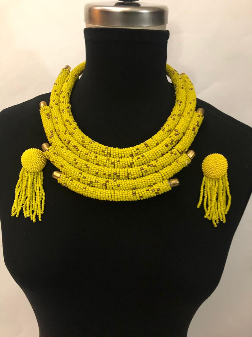 Massai Necklace  and Earrings Set