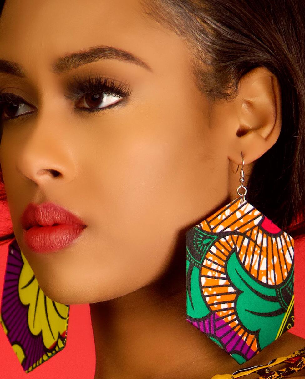 Fabric Poly Earrings