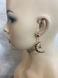 Moon Star Costume Earring