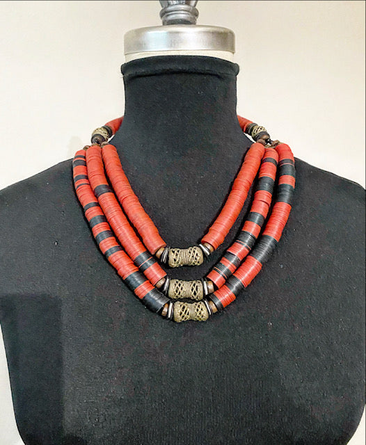 Jigida Beads Medium Bronze Necklace