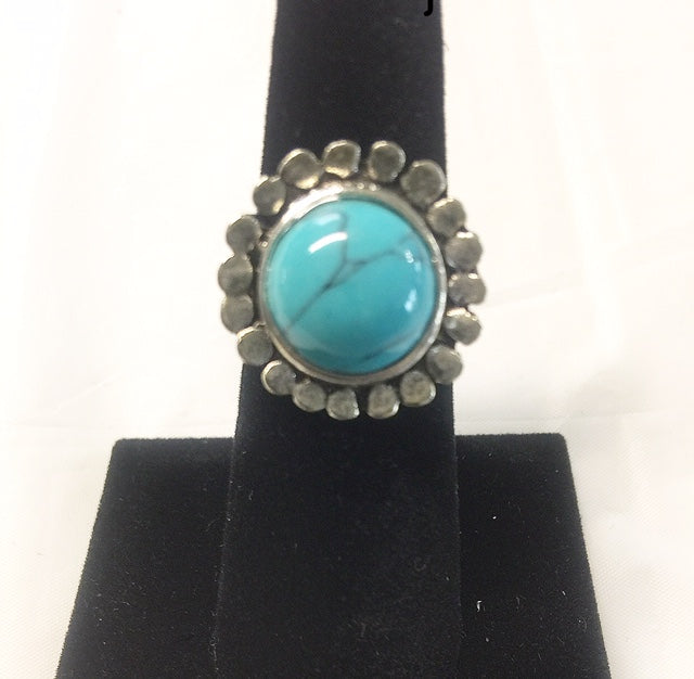 Blue Stone Small Free Size Rings