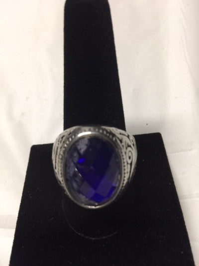 Silver Blue Stone Rings