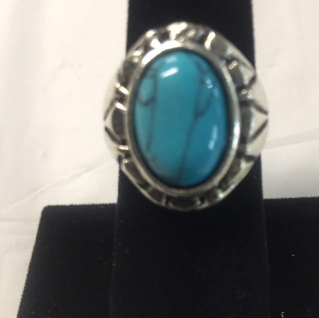 Blue Stone Small Free Size Rings