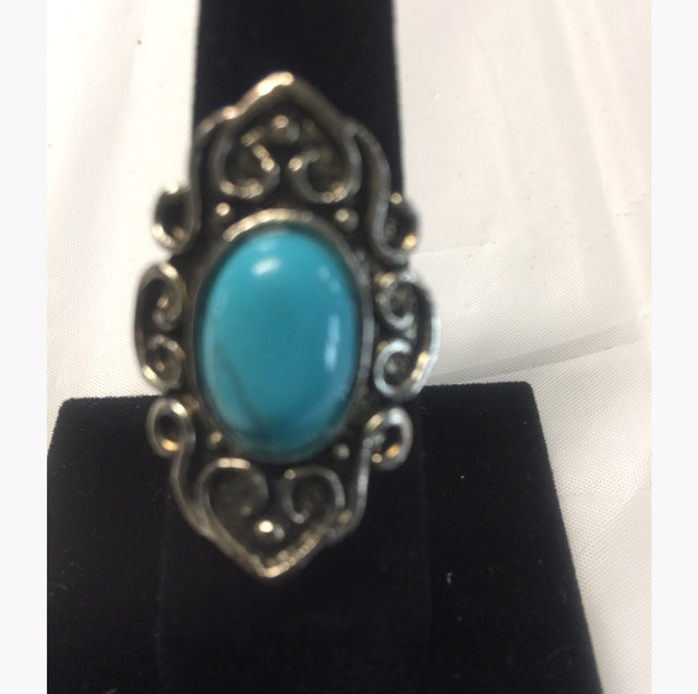 Blue Stone Small Free Size Rings