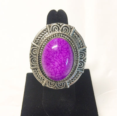 Circle Stone Free Size Rings