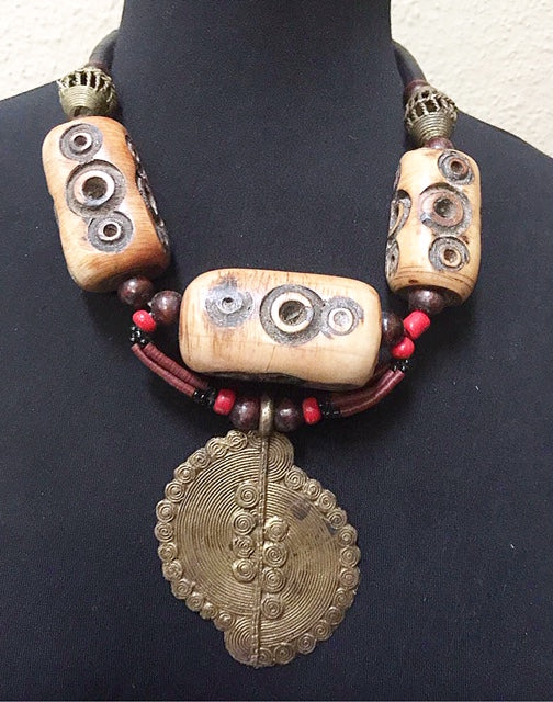 Bead and Brass Native Necklace