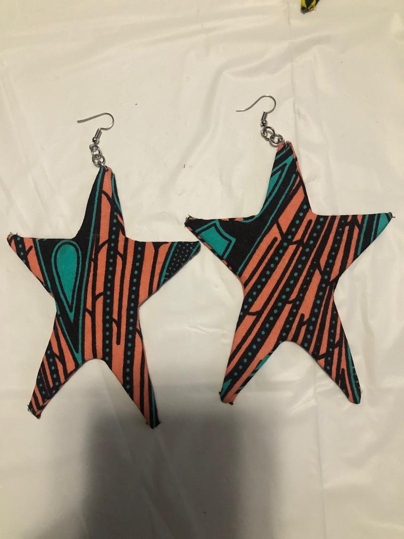 Fabric Star Earrings