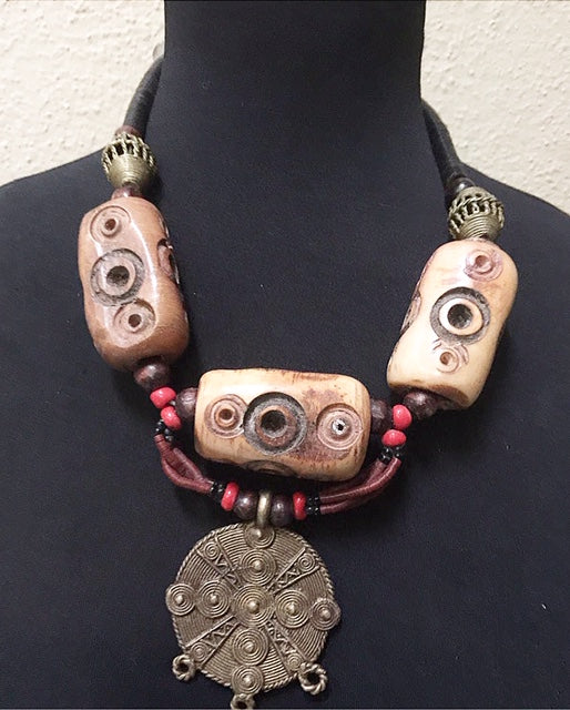 Bead and Brass Native Necklace