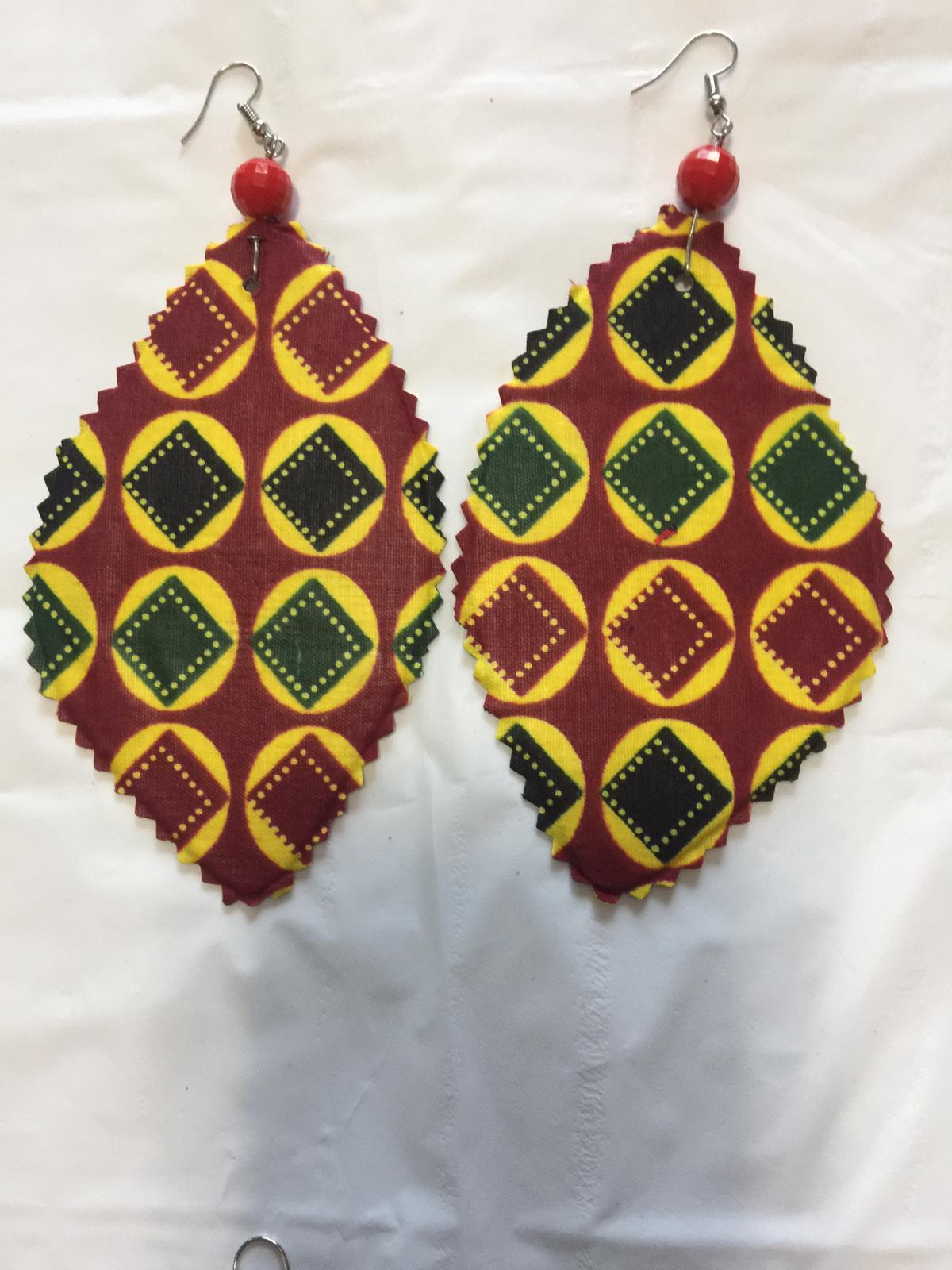 Fabric Mixed Print Earrings