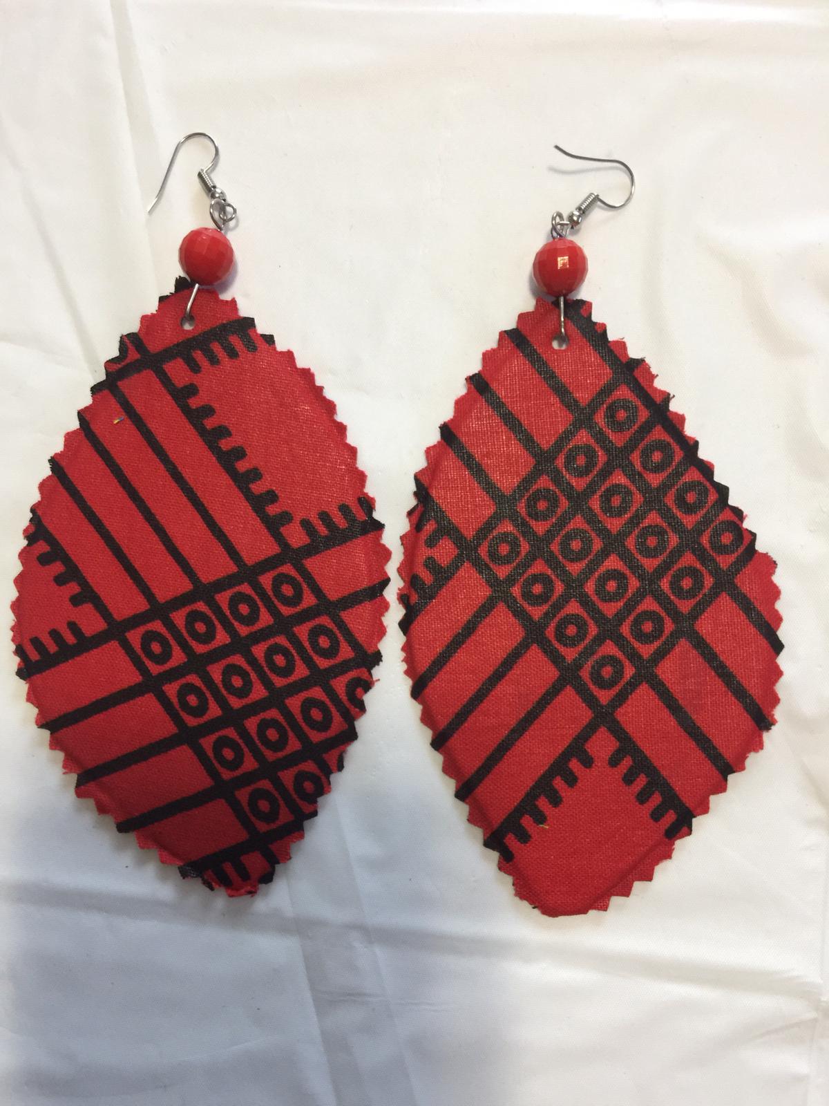 Fabric Mixed Print Earrings