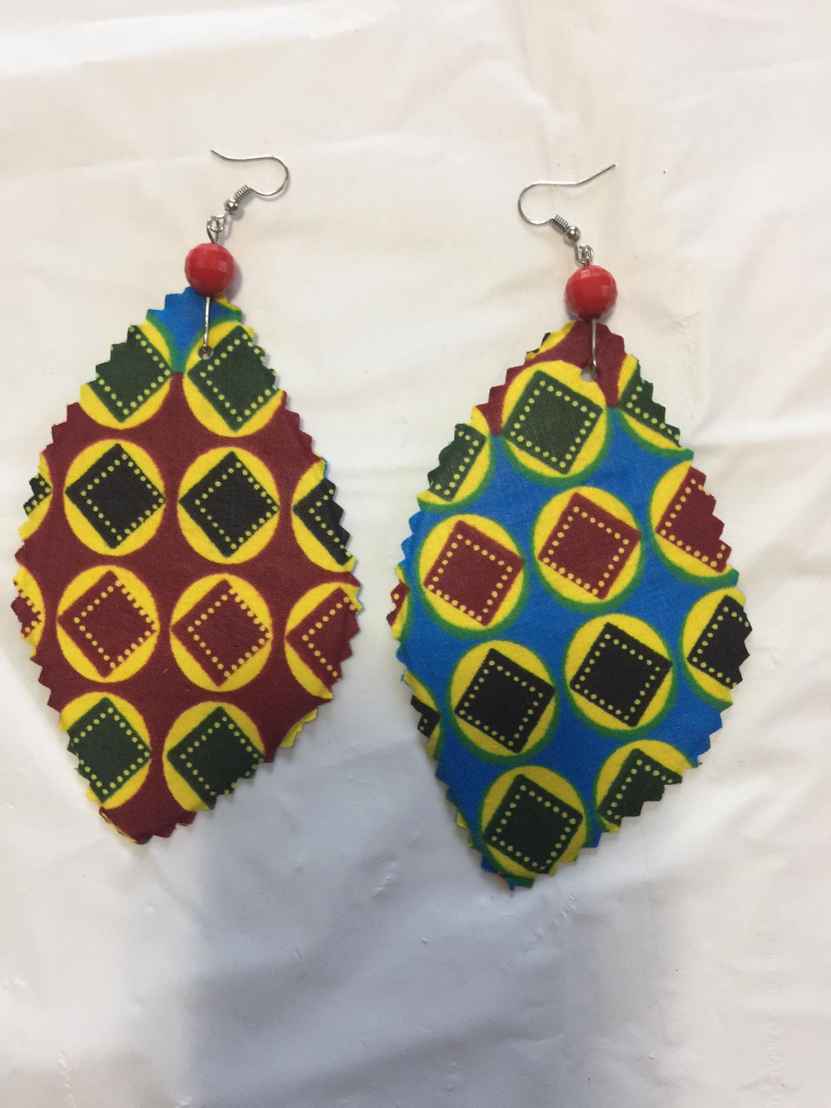 Fabric Mixed Print Earrings