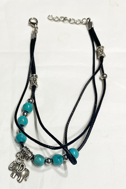 Turquoise Blue Bead Anklets