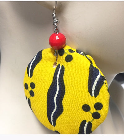 Fabric Puff Earrings