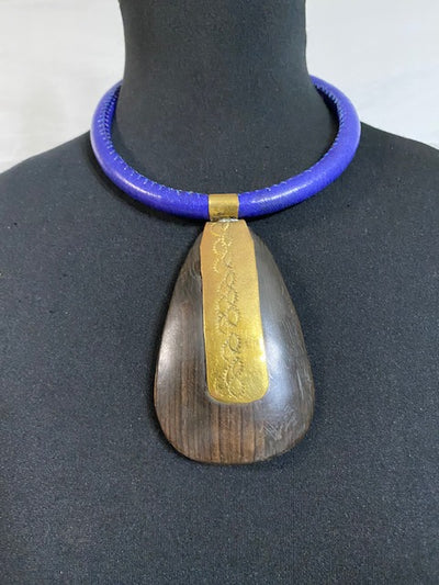 Leather Wood Necklace