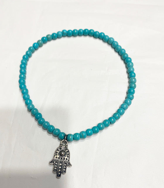Turquoise Blue Bead Anklets