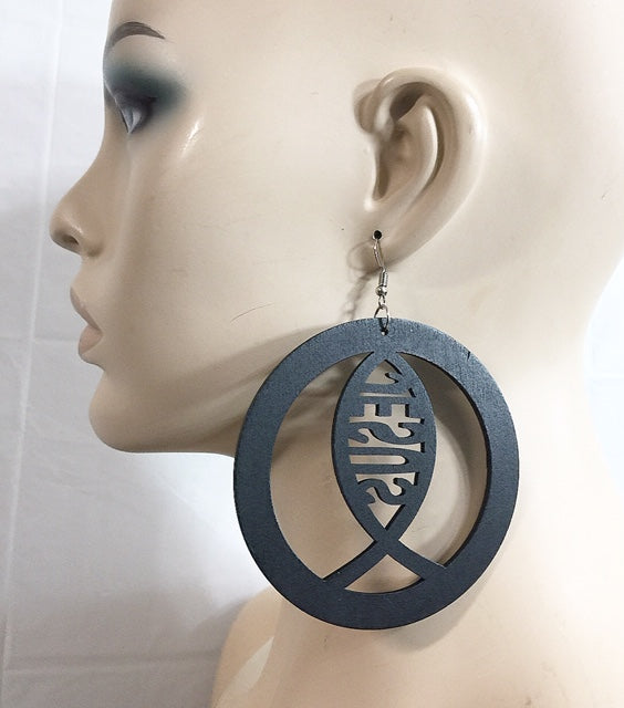 Fish Wood Earrings