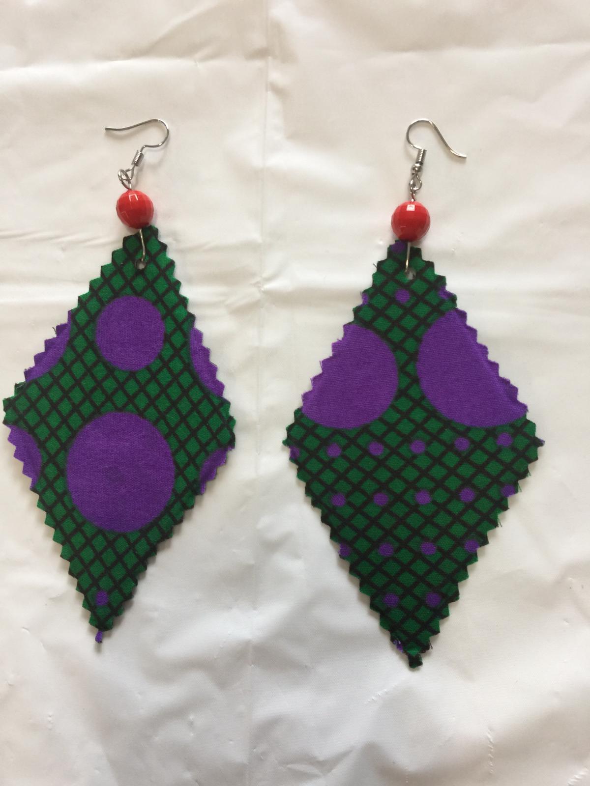 Fabric Mixed Print Earrings