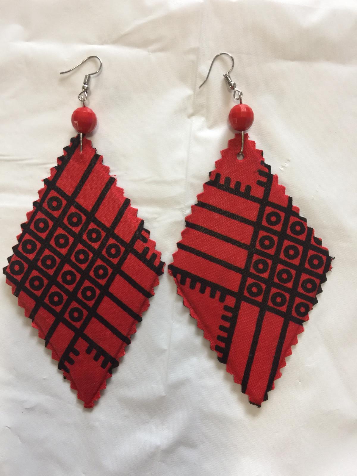 Fabric Mixed Print Earrings