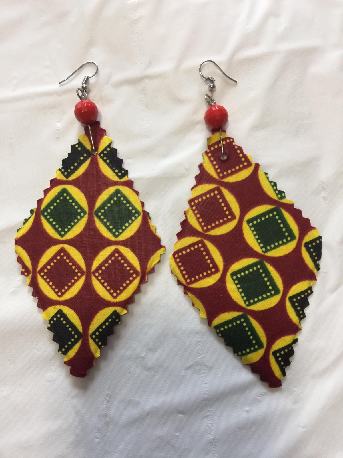 Fabric Mixed Print Earrings