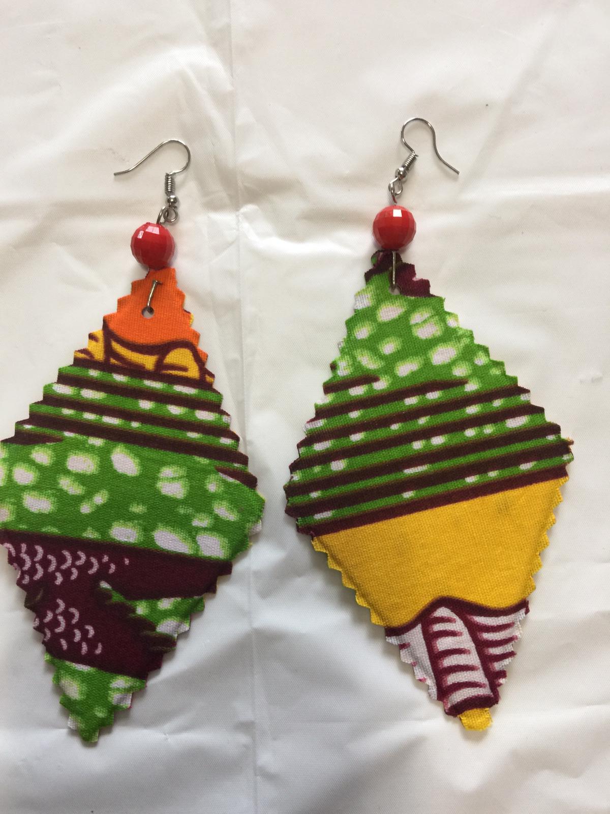 Fabric Mixed Print Earrings