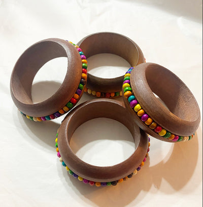 Bia Multicolor Wood Bead Bangle