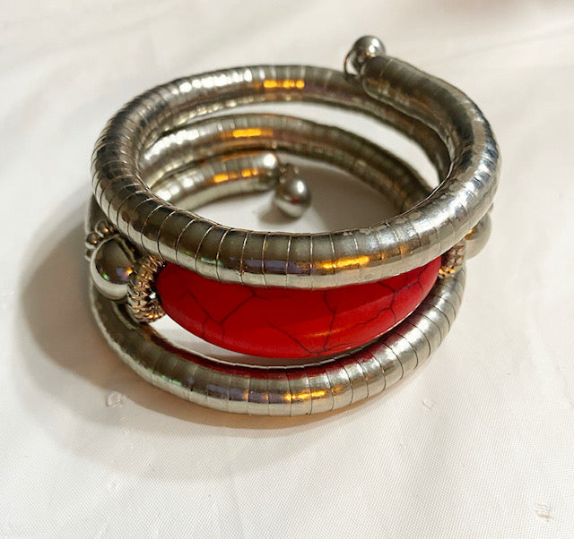 Red Bead Stretchy Bead bracelets