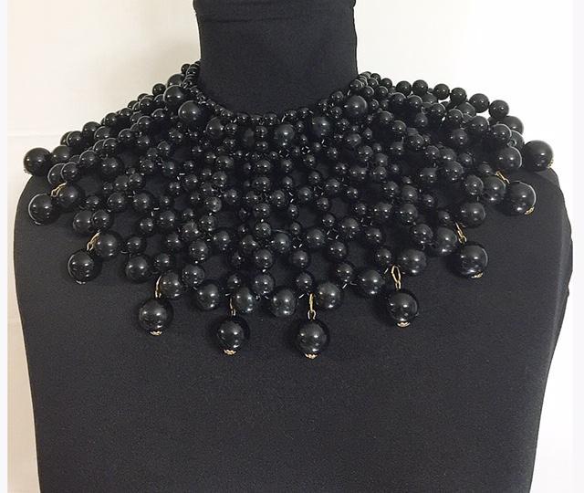 Fashion Pearls Black Necklace