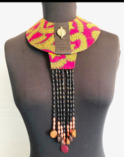 African Print Cape Necklace