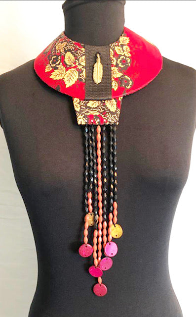 African Print Cape Necklace