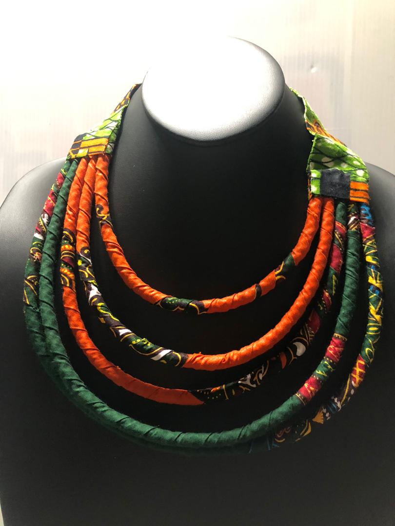 Ankara Fabrics cord Choker Necklace