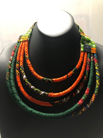 Ankara Fabrics cord Choker Necklace