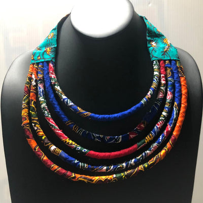 Ankara Fabrics cord Choker Necklace
