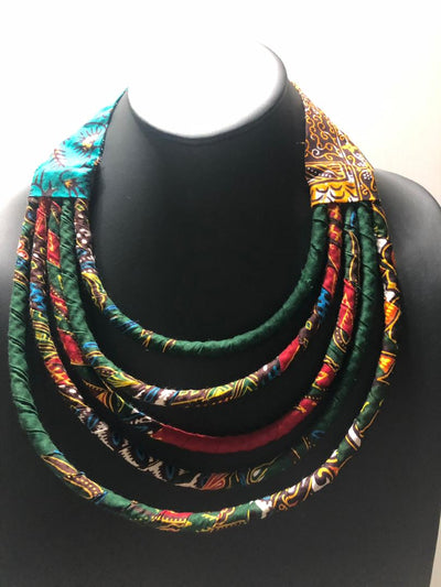 Ankara Fabrics cord Choker Necklace