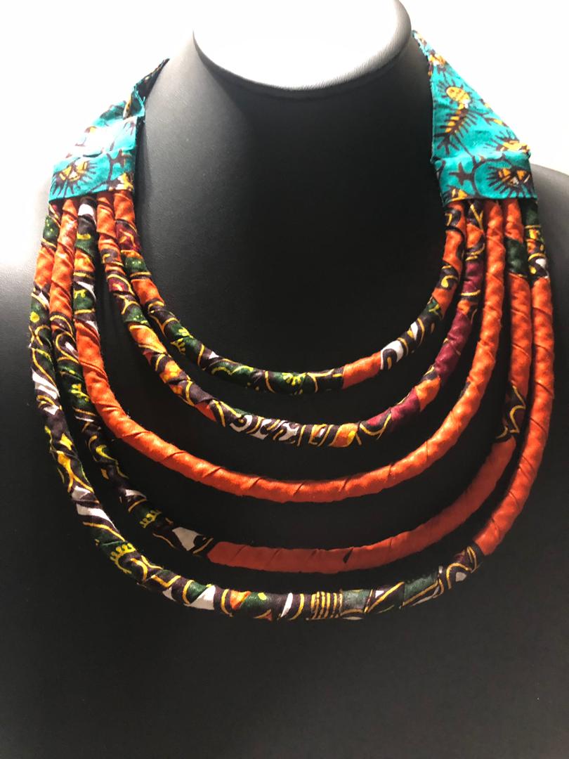 Ankara Fabrics cord Choker Necklace