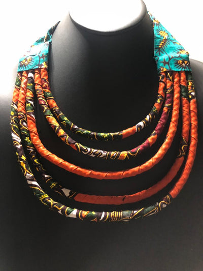Ankara Fabrics cord Choker Necklace