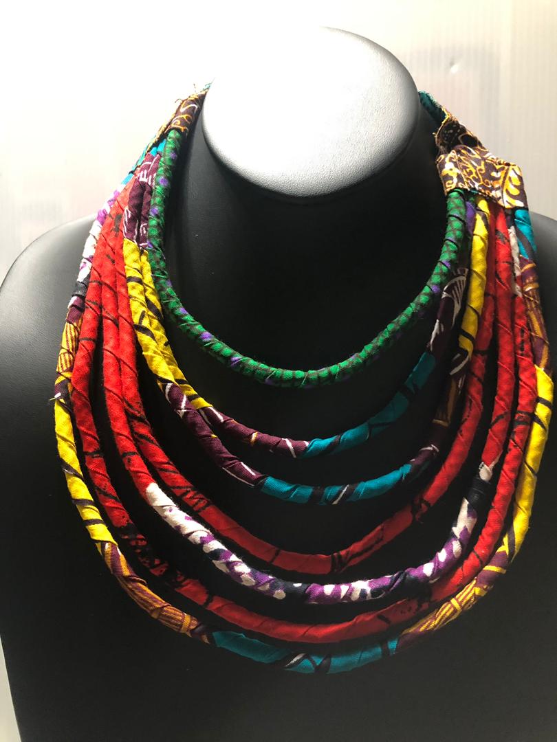 Ankara Fabrics cord Choker Necklace