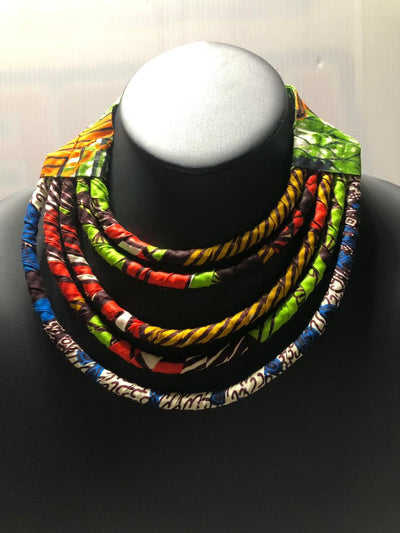 Ankara Fabrics cord Choker Necklace