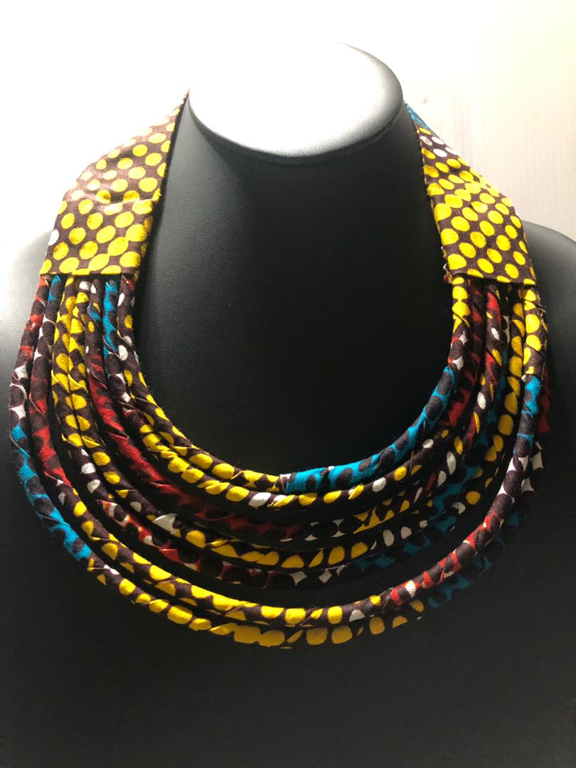 Ankara Fabrics cord Choker Necklace