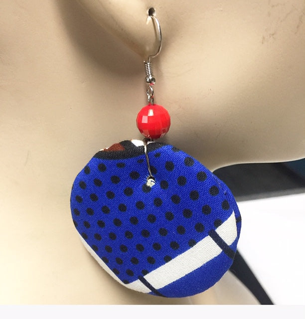 Fabric Puff Earrings